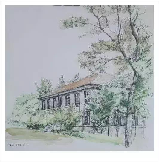 一位山大老师用中性笔画出山大老校的夏与冬 满满的都是回忆