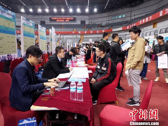 本次双选会参会单位共提供岗位需求16000余个，包括部分实习岗位。　郝学娟 摄